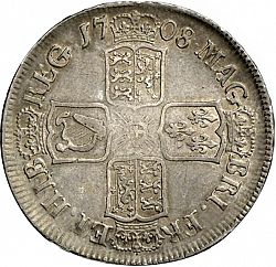 Large Reverse for Halfcrown 1708 coin