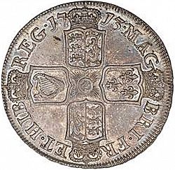 Large Reverse for Halfcrown 1713 coin