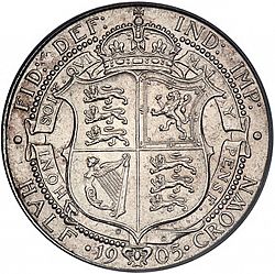 Large Reverse for Halfcrown 1905 coin