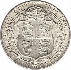 Large Reverse for Halfcrown 1909 coin