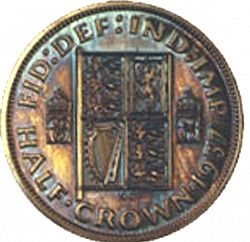 Large Reverse for Halfcrown 1937 coin