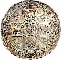 Large Reverse for Halfcrown 1723 coin