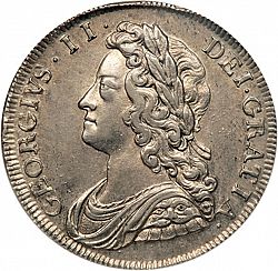 Large Obverse for Halfcrown 1731 coin