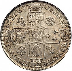 Large Reverse for Halfcrown 1731 coin