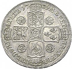 Large Reverse for Halfcrown 1739 coin