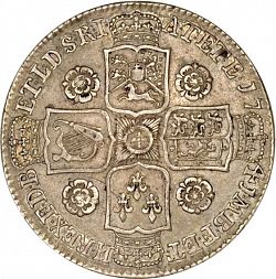 Large Reverse for Halfcrown 1741 coin
