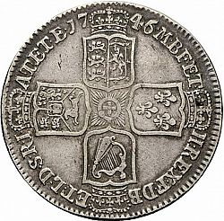 Large Reverse for Halfcrown 1746 coin