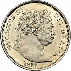 Large Obverse for Halfcrown 1817 coin
