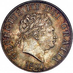 Large Obverse for Halfcrown 1820 coin