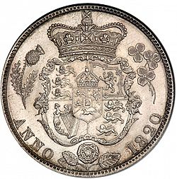 Large Reverse for Halfcrown 1820 coin