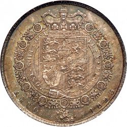 Large Reverse for Halfcrown 1823 coin