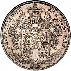 Large Reverse for Halfcrown 1828 coin