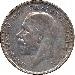 Large Obverse for Halfcrown 1927 coin