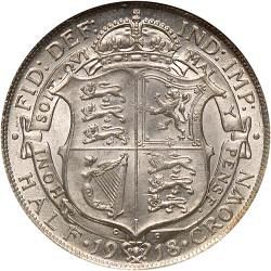 Large Reverse for Halfcrown 1918 coin