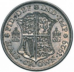 Large Reverse for Halfcrown 1929 coin