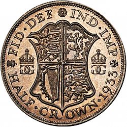 Large Reverse for Halfcrown 1933 coin