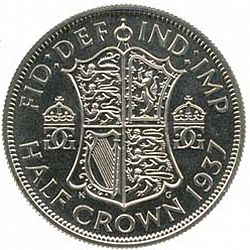 Large Reverse for Halfcrown 1937 coin