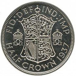 Large Reverse for Halfcrown 1937 coin