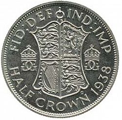 Large Reverse for Halfcrown 1938 coin