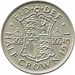 Large Reverse for Halfcrown 1951 coin