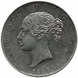 Large Obverse for Halfcrown 1839 coin