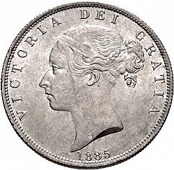 Large Obverse for Halfcrown 1885 coin