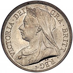Large Obverse for Halfcrown 1893 coin