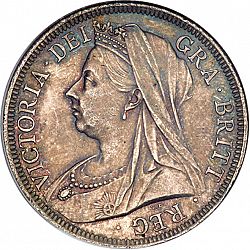 Large Obverse for Halfcrown 1900 coin