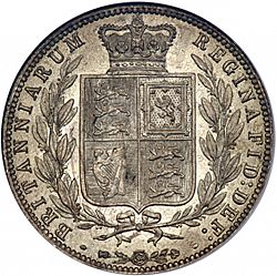 Large Reverse for Halfcrown 1874 coin