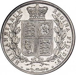 Large Reverse for Halfcrown 1886 coin