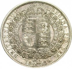 Large Reverse for Halfcrown 1889 coin