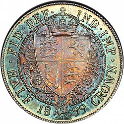 Large Reverse for Halfcrown 1899 coin