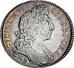 Large Obverse for Halfcrown 1696 coin