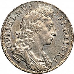 Large Obverse for Halfcrown 1701 coin