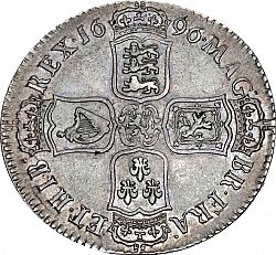 Large Reverse for Halfcrown 1696 coin