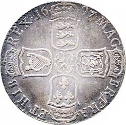 Large Reverse for Halfcrown 1697 coin