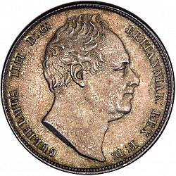 Large Obverse for Halfcrown 1835 coin