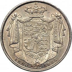 Large Reverse for Halfcrown 1834 coin