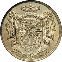 Large Reverse for Halfcrown 1836 coin