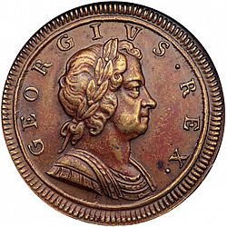 Large Obverse for Halfpenny 1722 coin