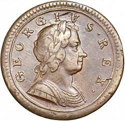 Large Obverse for Halfpenny 1724 coin