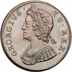Large Obverse for Halfpenny 1730 coin