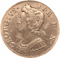 Large Obverse for Halfpenny 1735 coin