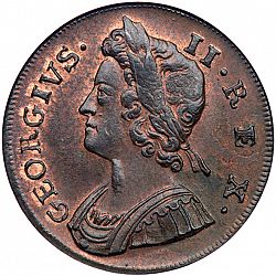 Large Obverse for Halfpenny 1737 coin