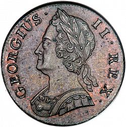 Large Obverse for Halfpenny 1742 coin