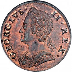Large Obverse for Halfpenny 1747 coin