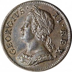 Large Obverse for Halfpenny 1751 coin