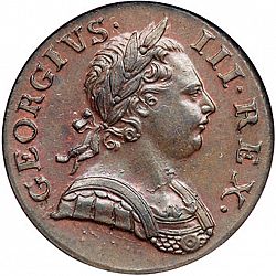 Large Obverse for Halfpenny 1770 coin