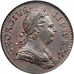 Large Obverse for Halfpenny 1772 coin