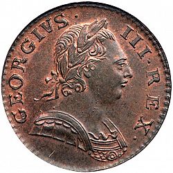 Large Obverse for Halfpenny 1775 coin
